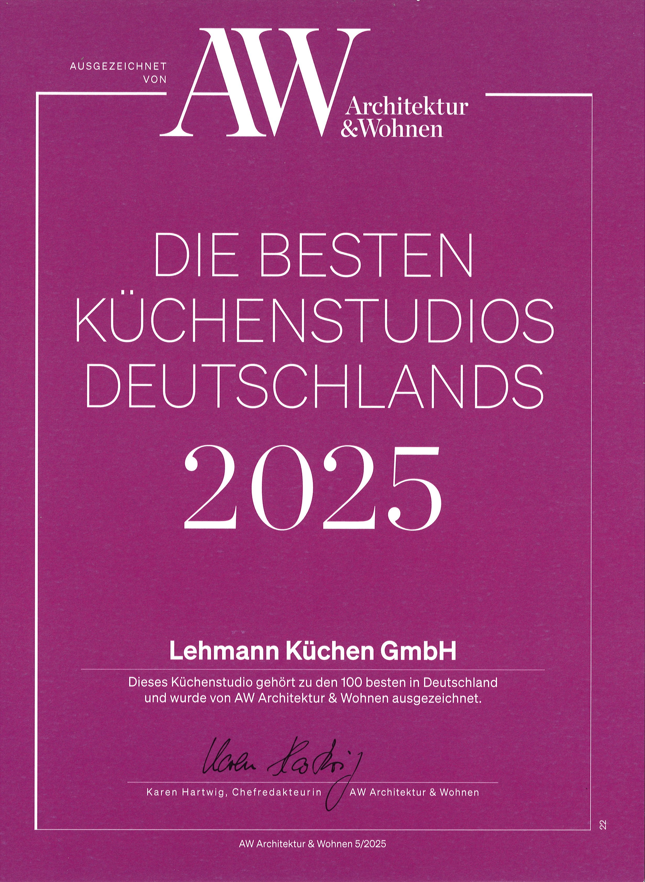 Auszeichnung 2025